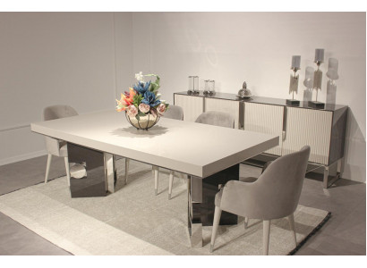 Esszimmer Design Set 6 tlg Design Esstisch mit 4х Stühle Modern Sideboard