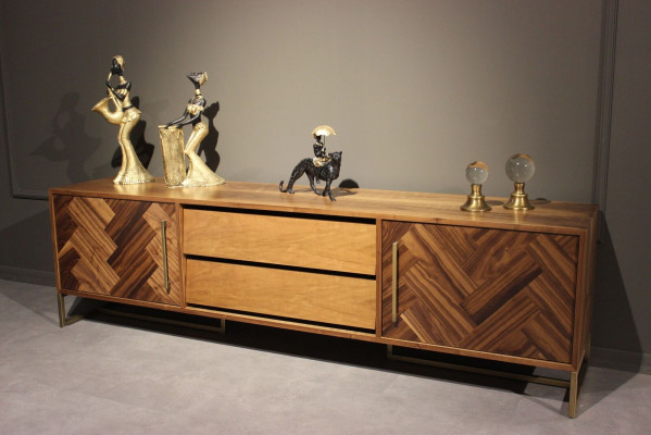 Braun TV Ständer RTV Sideboard Wohnzimmermöbel Modern Luxus Neu