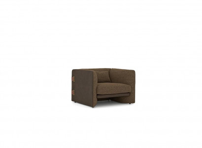 Braun Sessel Wohnzimmer Einrichtung Luxus Textil Polstermöbel Modern Design