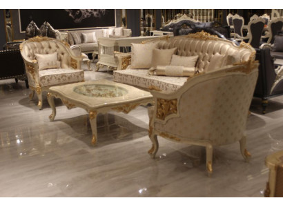 Luxus Wohnzimmer Moderne Sofagarnitur Set 2x Sofas 2x Sessel Couchtisch