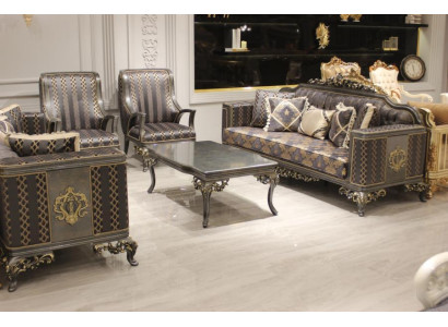 Luxus 3 Tlg Wohnzimmer Set Sofagarnitur Set 2x Sofa 3 Sitzer Relax Sessel