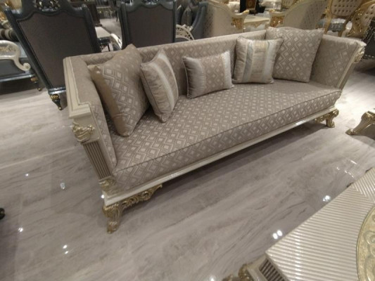 Luxuriöse Wohnzimmer Garnitur Set Sofa + 2x komfortablen Sesseln Neu