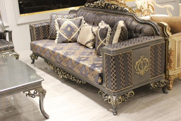 Luxuriöse 3 Tlg Sofagarnitur Set Sofa 3 Sitzer Relax 2x Sessel Deluxe 