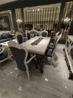 Großartiges Esszimmer Set Stilvoller Esstisch 4 Stühlen Elegant Set Neu