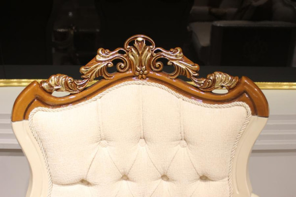 Exklusive Wohnzimmer Möbel luxuriösen Sessel bequemen Sessel Beige Neu