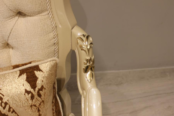 Exklusive Wohnzimmer Möbel luxuriösen Sessel bequemen Sessel Beige Neu