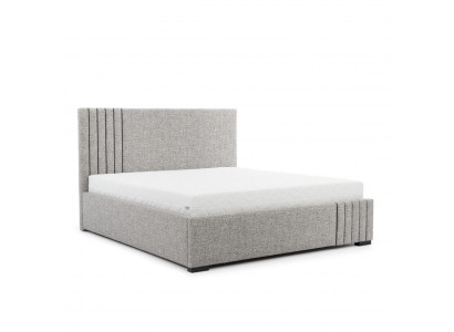 Stilvolles Graues Doppelbett Design Schlafzimmer Betten Großes Kopfteil