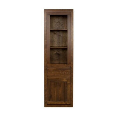 Holzschrank Glasvitrine Handgefertigter Massivholz-Wohnzimmerschrank