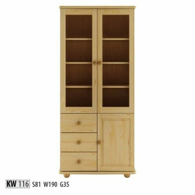 Vitrine Wohnzimmer Möbel Anrichte Holz Vitrinen Glas Schrank Echtholz Massive