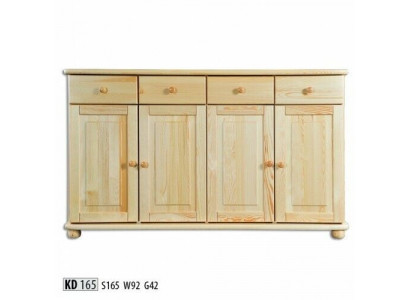 Kommode 165cm Sideboard Schrank Anrichte holz Schrank Möbel Kommoden Massivholz