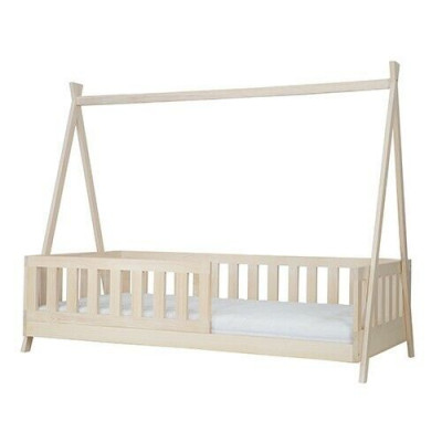 Holzbett Echtes Holz Bett Betten Himmelbett Hotel 90x200 Stil Massive Möbel Neu