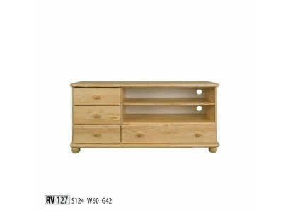 rtv sideboard Holz Kommode Sideboards Wohnzimmer Kommoden 124cm massive Möbel