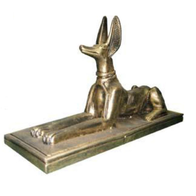 Ägyptische Figur Schakal Anubis aus Kunststoff Groß god of death Dekoration 23cm
