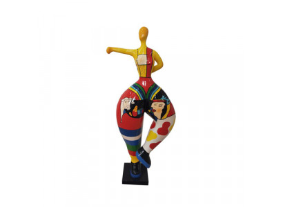 ballerina figur abstrakte figuren statuen moderne statue bunt bemalt neu 85cm