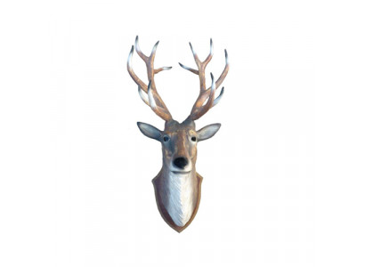 Hirsch Geweih Kopf Wand Deko Dekoration 110cm Wand Design Kopf Skulptur Statue