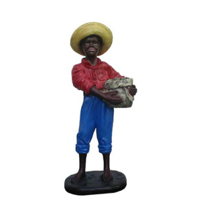 Deko Figur Statue Skulptur 115 cm Figuren Statuen Skulpturen Schwarzer Junge P78