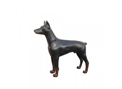 Dobermann hund attrappe Einbruchschutz Kampfhund Hund Dekoration Statue Skulptur