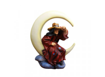 Deko Figur Statue Skulptur 80 cm Figuren Statuen Skulpturen Hexe Mond Neu P133
