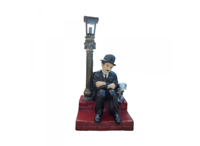 Lampe Leuchte Figur Statue Skulptur 70cm Statuen Skulpturen Charlie Chaplin P3