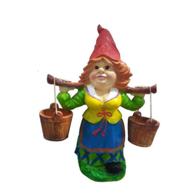 Garten Zwerg 73cm Garten Dekoration Figuren Statuen Figur Frau Wasser Neu