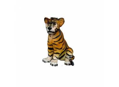 Dekoration Garten Plastik Figuren Handbemalte Figur Statue tiger 35 cm Statuen
