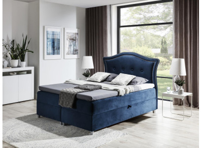 Stoff Boxspringbett Textil Design Doppel Hotel Modern Schlafzimmer Bett Betten