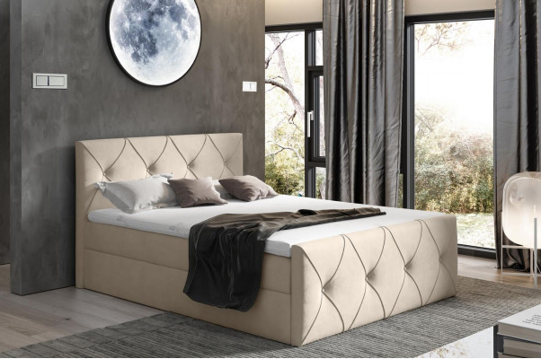 Bettkasten Bett Schlafzimmer Betten Boxspringbett Textil Design Doppel Hotel Neu