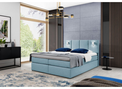 Bett Boxspringbett Schlafzimmer Polster Design Doppel Modern Stoff 200x200