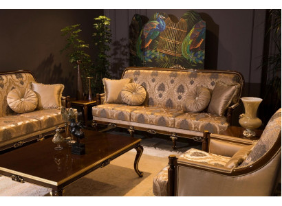 Dreisitzer Sofa 3 Sitzer Sofas Sitz Stoff Design Couch Möbel Stil Textil