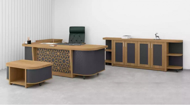 Komplette Büromöbel Tisch Arbeitszimmer Möbel Designer Set Schreibtisch