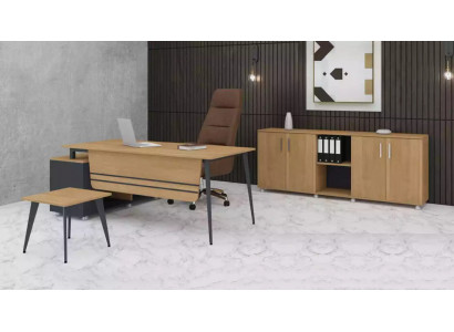 Arbeitszimmer Set Neu Couchtisch Modern Design Eckschreibtisch 3 tlg