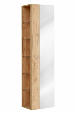 Hängeschrank mit Spiegel Badezimmerregal hoch Hänge Hochschrank