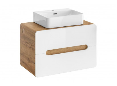 Waschtisch Badezimmer Waschbecken mit Aufsatz Becken 80cm