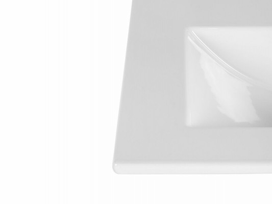 Waschtisch Einbauwaschtisch Waschbecken 81 x 46 cm Weiß Waschtisch