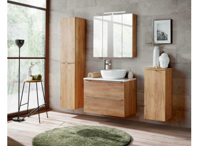 Design Badezimmer Möbel Bad 4 tlg. Set Garnitur Schrank Waschbecken
