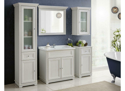 Design Badezimmer Möbel Bad 5 tlg. Deko Set Garnitur Schrank Waschbecken