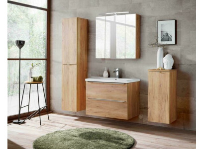 Design Badezimmer Möbel Bad 4 tlg. Set Garnitur Schrank Deko Waschbecken