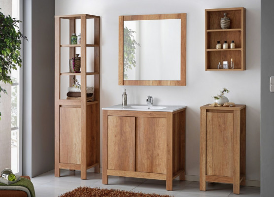 Design Badezimmer Möbel Bad Set Dekorative Garnitur Schrank Waschbecken