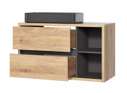 Waschbeckenunterschrank mit Waschtisch hängend 100 cm Badezimmerschank