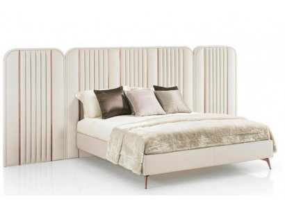 Schlafzimmer Doppelbett Beiges Bettgestell Kingsize Bett Luxus Möbel
