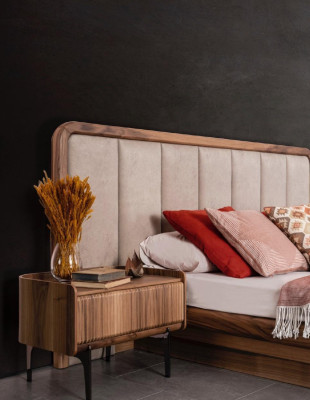 Modernes Schlafzimmer Bett Holzbett Luxus Designer Möbel Bettgestell