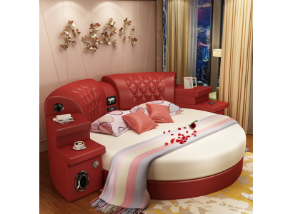 Rundes Bett Rund Betten Multifunktion Hotel Polster Led Regal Neu