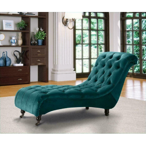Chesterfield Samt Chaise Lounge Designer Sofa Club Liege Textil Stoff Polster