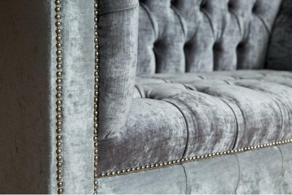 Design Chesterfield Stoff Couch Chaise Lounge Polster Neu Chaiselongues Sofas