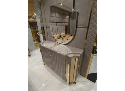 Kommode mit Spiegel Modern Kommode mit Spiegel Luxus Moder design Schlafzimmer