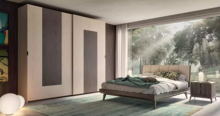 Schlafzimmer Set Bett 2x Nachttische Design Luxus neu 3tlg Modern Betten