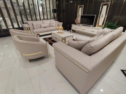 Luxus Sofagarnitur 3+3+1+1 Sitzer Sofa Sessel JV Möbel Modern Möbel Set 4tlg Neu