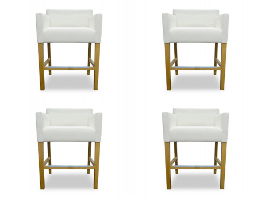 4x Bar Hocker Barhocker Tresen Bar Stuhl Set Stühle Polster Sitz Garnitur