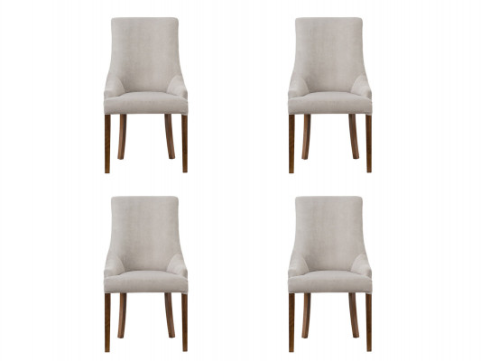 4x Designer Polster Stuhl Set Garnitur Stühle Komplett Lehn Sitz Lounge