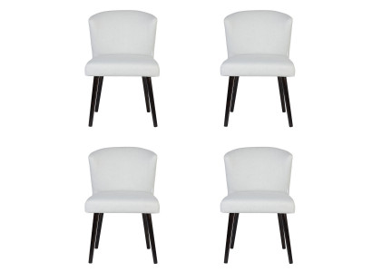 4x Leder Polster Sitz Stühle Lehn Stuhl Design Lounge Club Sessel Garnitur